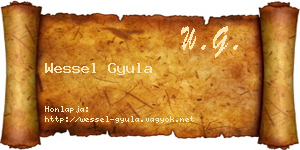 Wessel Gyula névjegykártya